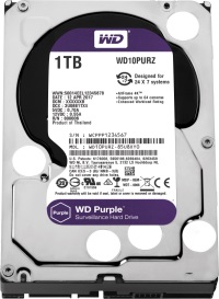 WD 1TB WD10PURZ PURPLE 64MB SATA3 6Gb/s HDD 7x24 3,5" Güvenlik Diski